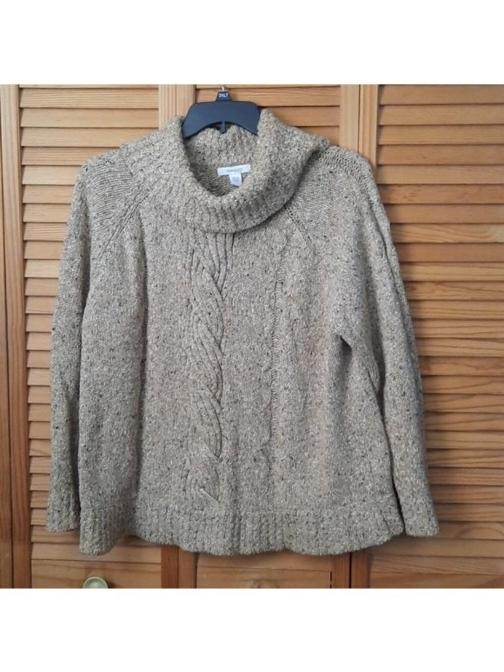Dress Barn Cowl Neck Cable Knit Wool Blend Sweater Size 22/24